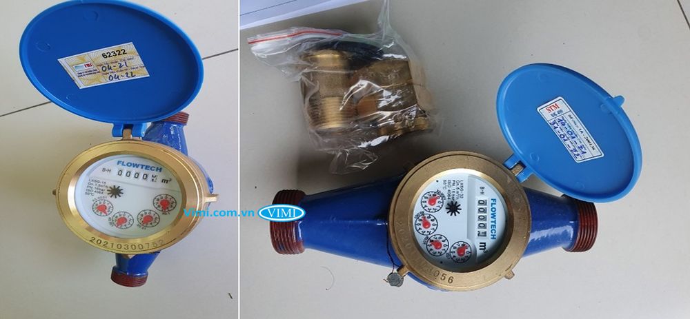 Đồng hồ nước Flowtech thân gang nối ren - 8