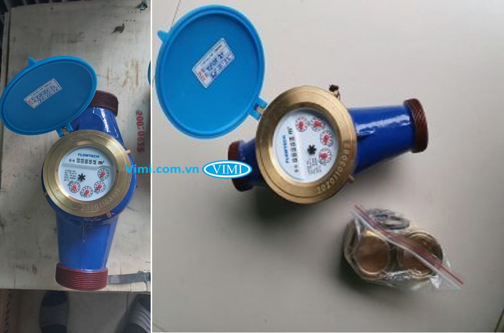 Đồng hồ nước Flowtech thân gang nối ren - 6