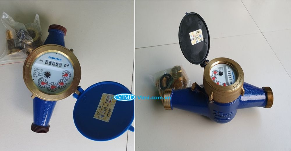 Đồng hồ nước Flowtech thân gang nối ren - 5