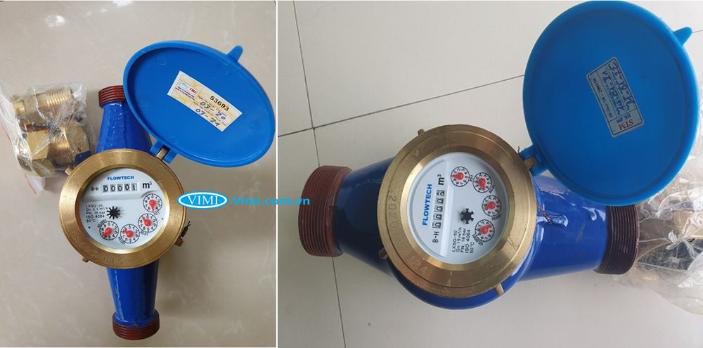 Đồng hồ nước Flowtech thân gang nối ren - 4