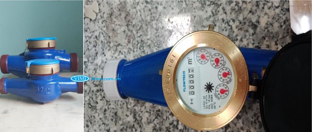 Đồng hồ nước Flowtech thân gang nối ren - 3