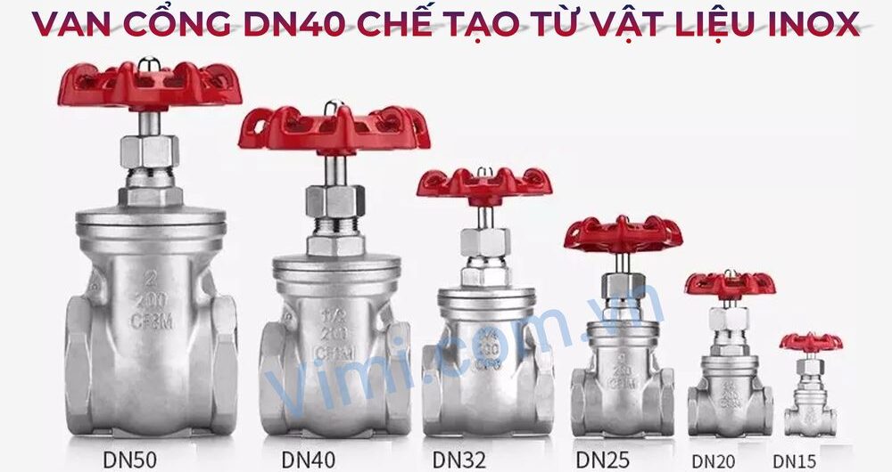 Van cổng DN40 van cổng dn40 thân inox