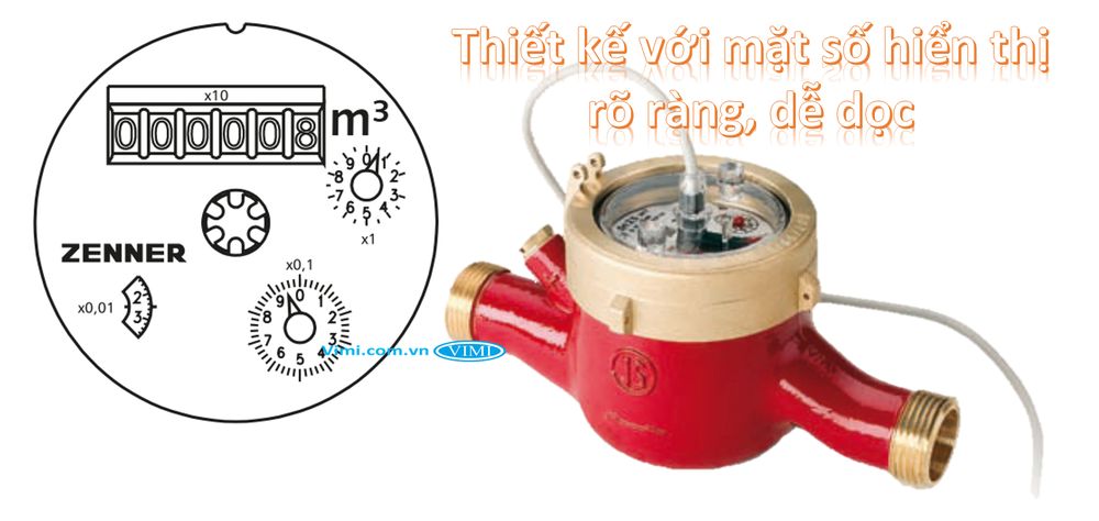 Đồng hồ nước nóng Zenner nối ren - 3
