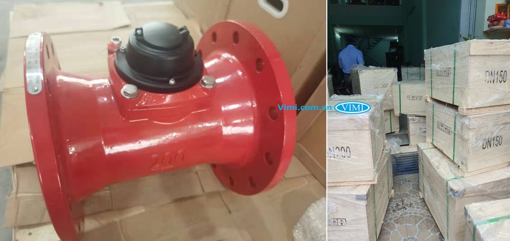 Đồng hồ Flowtech nước nóng lắp bích - 5