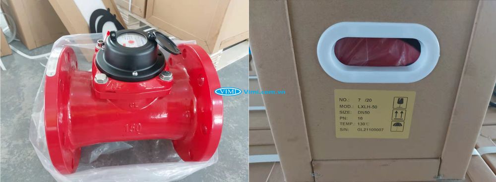 Đồng hồ Flowtech nước nóng lắp bích - 3