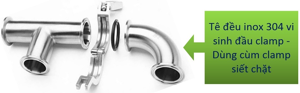 Ưu điểm tê đều inox 304 vi sinh đầu clamp