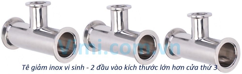Cấu tạo tê giảm vi sinh inox 316 đầu clamp