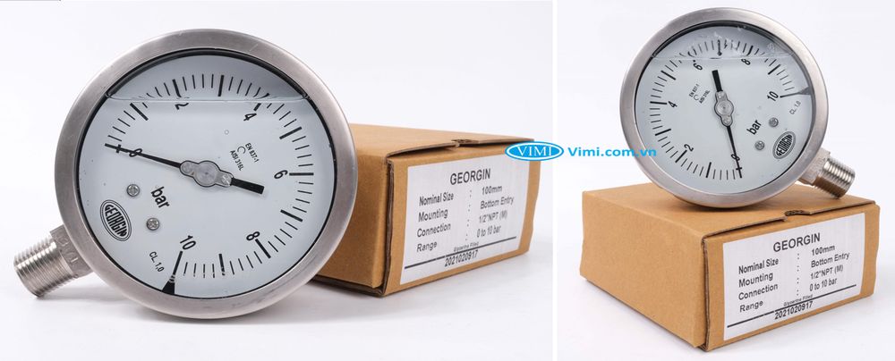 Đồng hồ áp suất Georgin 0~10bar Đồng hồ áp suất Georgin 0~10bar3