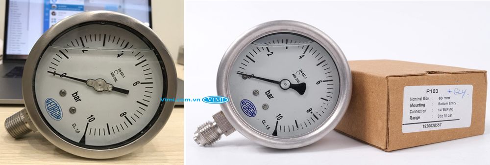 Đồng hồ áp suất Georgin 0~10bar Đồng hồ áp suất Georgin 0~10bar 6