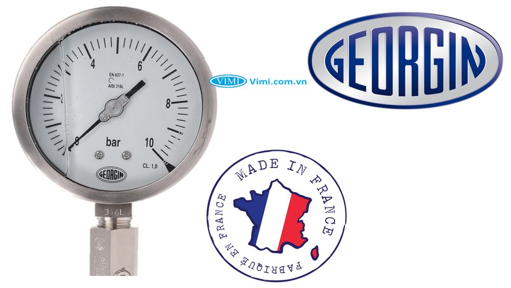 Đồng hồ áp suất Georgin 0~10bar Đồng hồ áp suất Georgin 0~10bar1