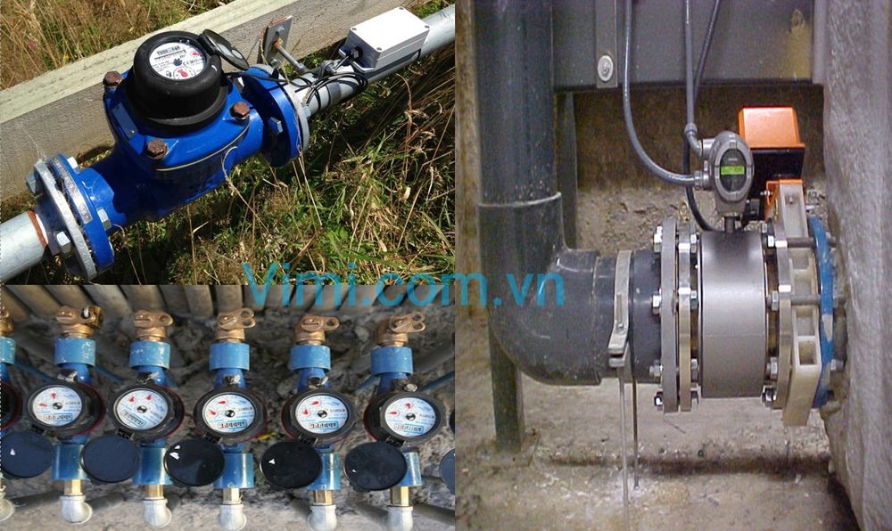 Đồng hồ nước flowtech lắp ngang 1