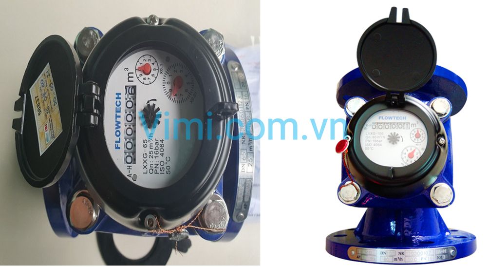 Đồng hồ nước flowtech lắp ngang 2