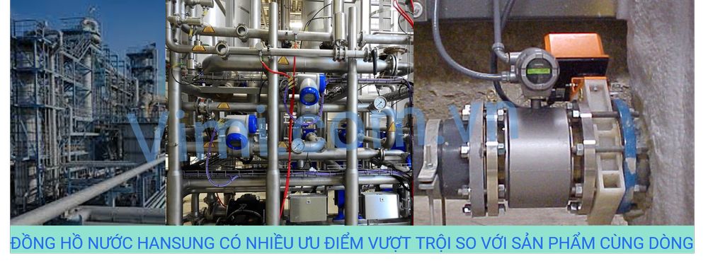 Đồng hồ đo lưu lượng điện tử Hansung DN50 Ưu điểm Đồng hồ nước hansung dn40