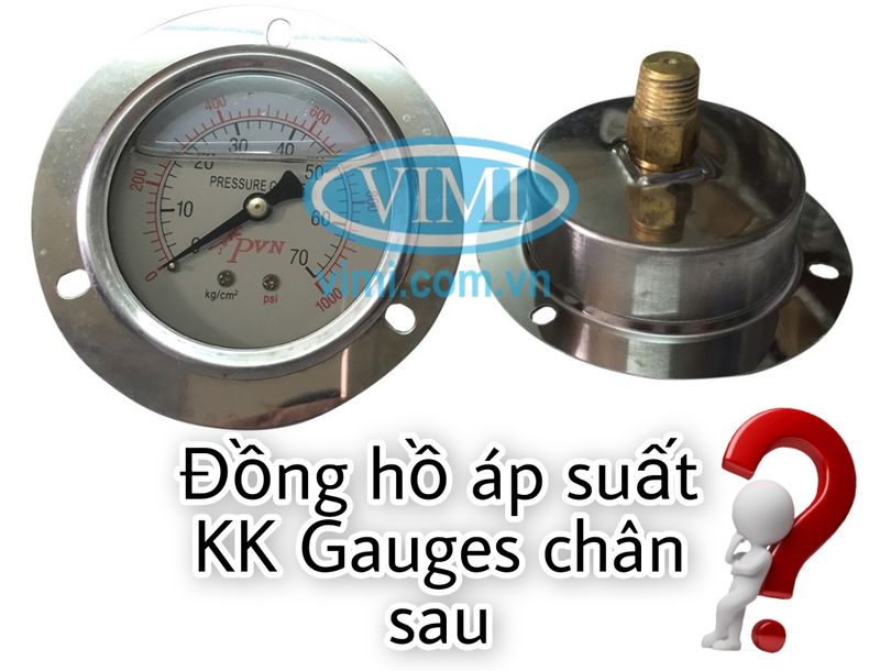 Đồng hồ đo áp suất KK Gauges chân sau _vimi