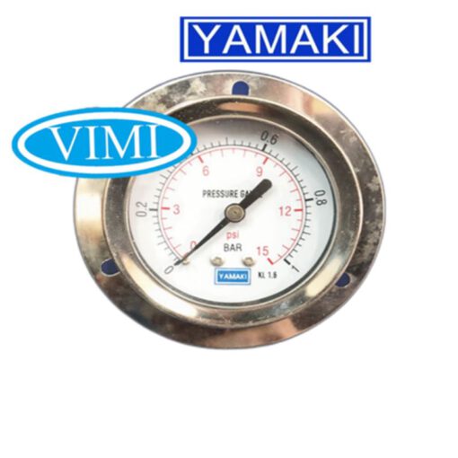 Đồng hồ đo áp suất Yamaki vành inox_vimi_vimi