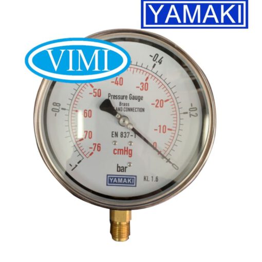 Đồng hồ đo áp suất Yamaki vành inox_vimi