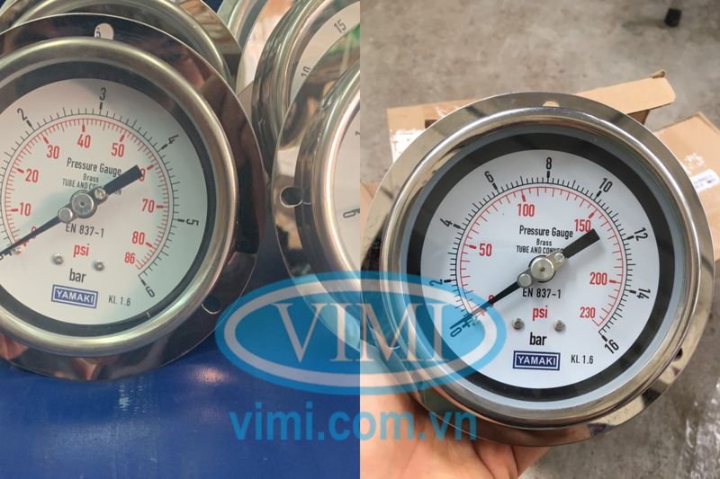 Ưu điểm đồng hồ áp suất Yamaki vành inox_vimi