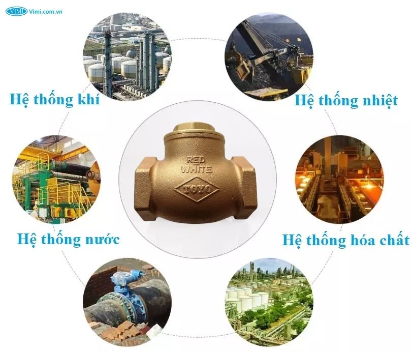 Van 1 chiều lá lật 234 ứng dụng van 1 chiều Toyo lá lật 234