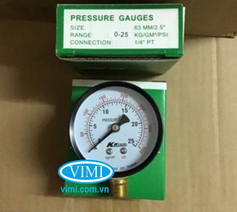 Đồng hồ áp suất KK Gauges 0-25bar Đồng hồ áp suất KK Gauges 0-25bar _vimi