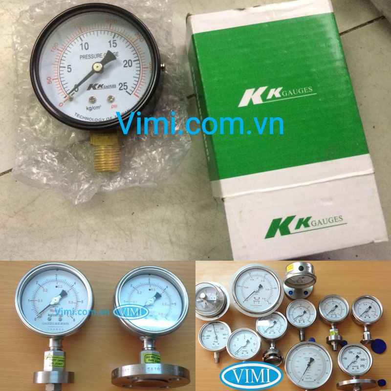 Đồng hồ áp suất KK Gauges dải đo kép _vimi