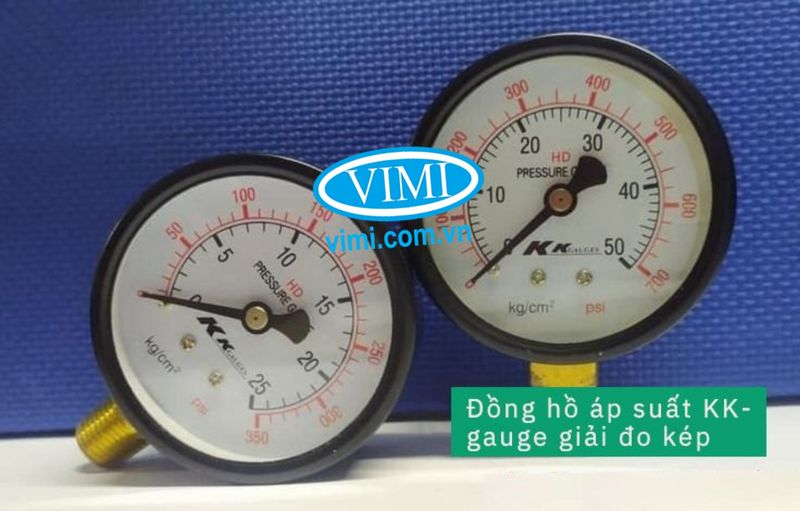 Đồng hồ áp suất KK Gauges dải đo kép _vimi