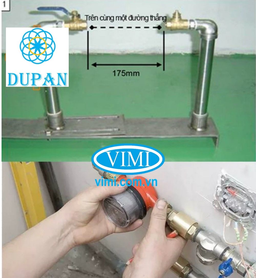 đồng hồ nước sạch Dupan thân đồng5_vimi