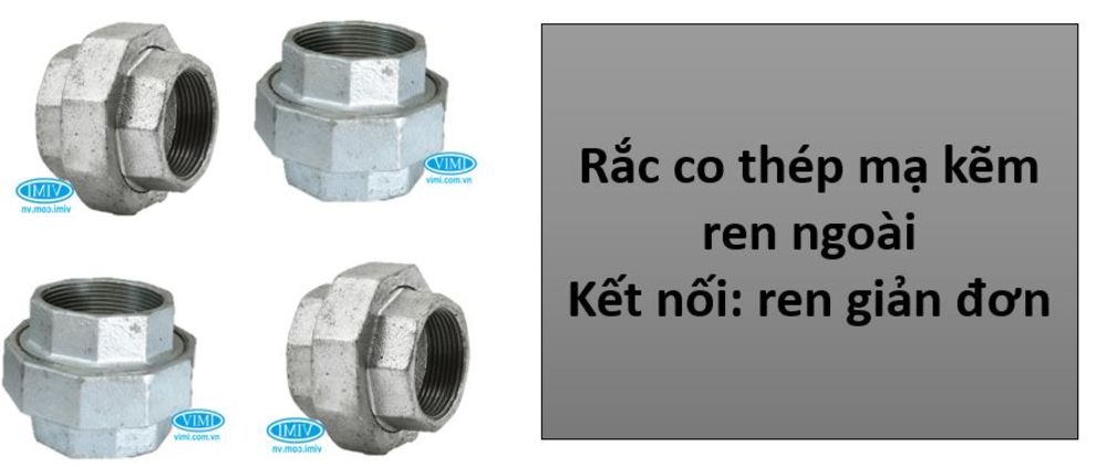 Rắc co thép mạ kẽm ren ngoài Shan xi Capture vimi 18