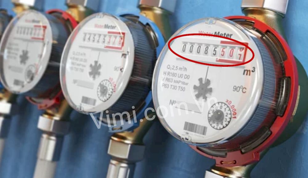 Cách đọc đồng hồ nước 8 số