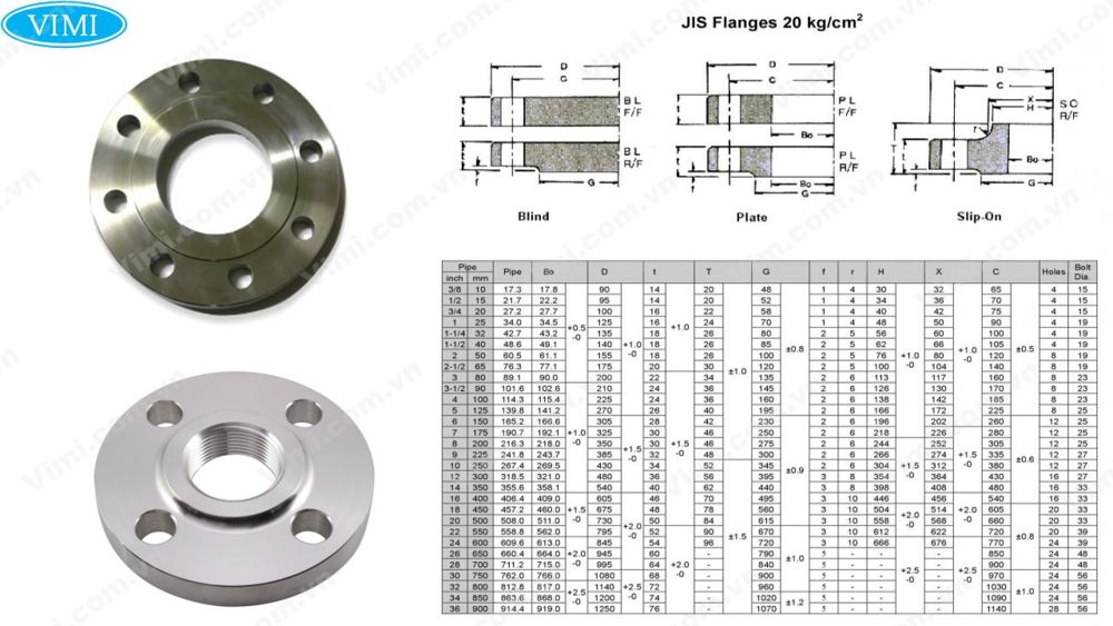 Bích Slip on inox SKA JIS 20K Bích Slip on inox SKA JIS 20K 2