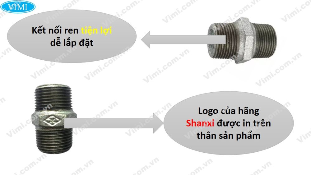 Kép mạ kẽm ren ngoài Shanxi Kép thép mạ kẽm ren ngoài Shanxi 2
