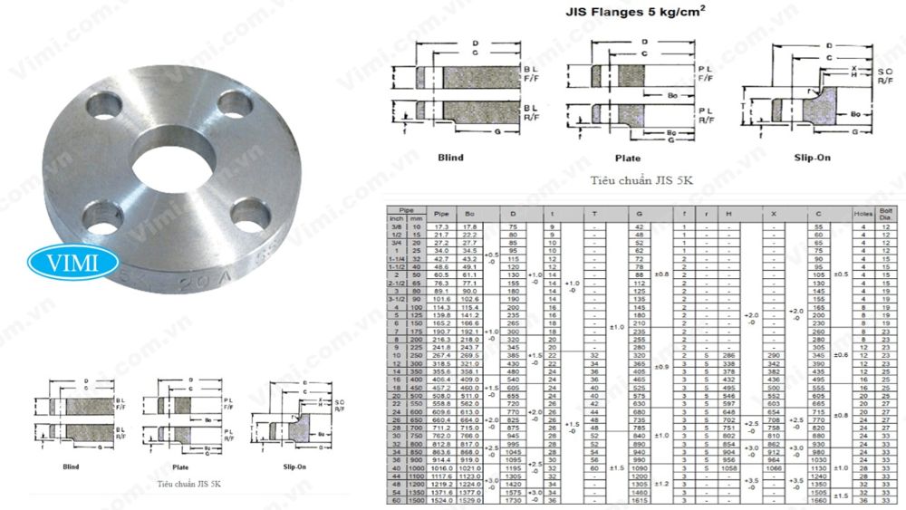 Bích rỗng inox SKA JIS 5K 1