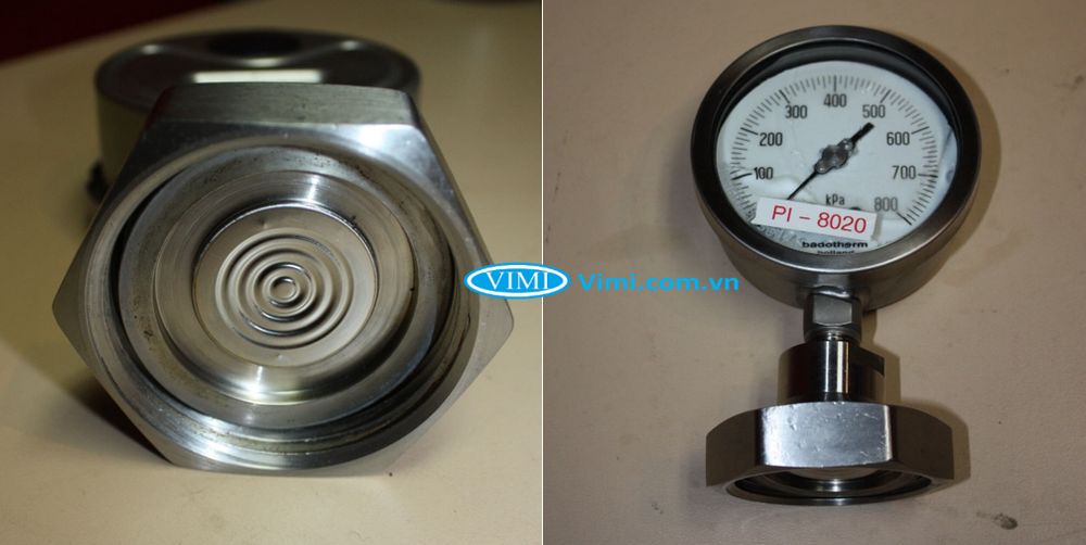 Đồng hồ inox Badotherm đo áp suất badotherm kho 16 vimi.com .vn