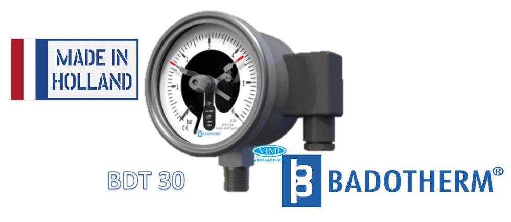 Đồng hồ áp suất Badotherm BDT30 1