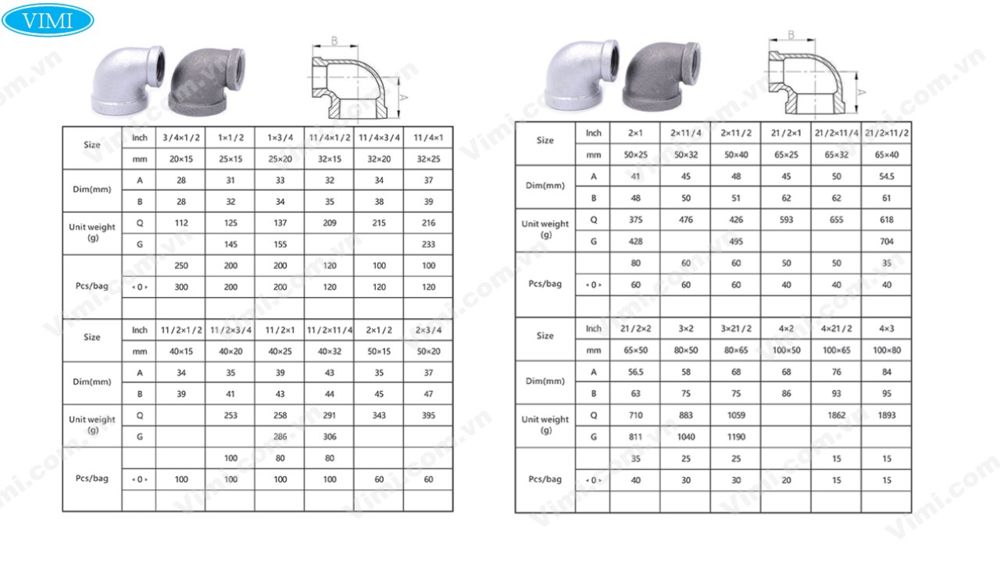 Cút giảm thép ren trong Shan xi | Shanxi 90o Reducer Thread Elbow Cút giảm thép ren trong Shan xi 2