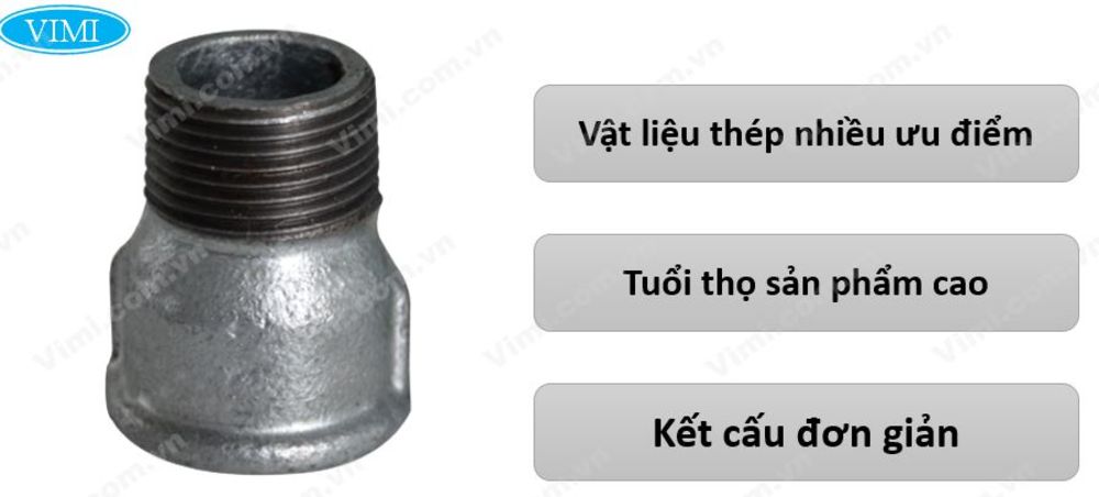 Côn thu ren trong, ren ngoài thép ren Shanxi Capture vimi