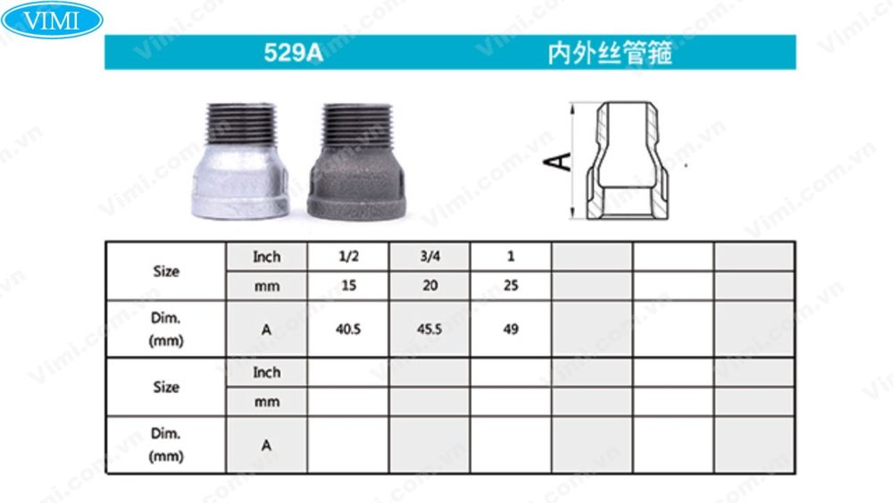 Côn thu ren trong, ren ngoài thép ren Shanxi Côn thu ren trong ren ngoài thép ren Shanxi 2