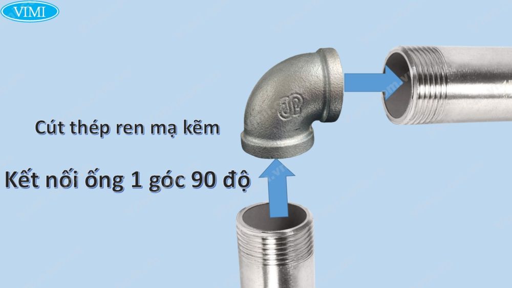 Cút thép ren mạ kẽm Shan xi | Shanxi 90o Galvanized Thread Elbow Cút thép ren mạ kẽm Shan xi