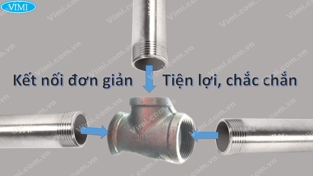 Tê thép ren mạ kẽm Shanxi 1