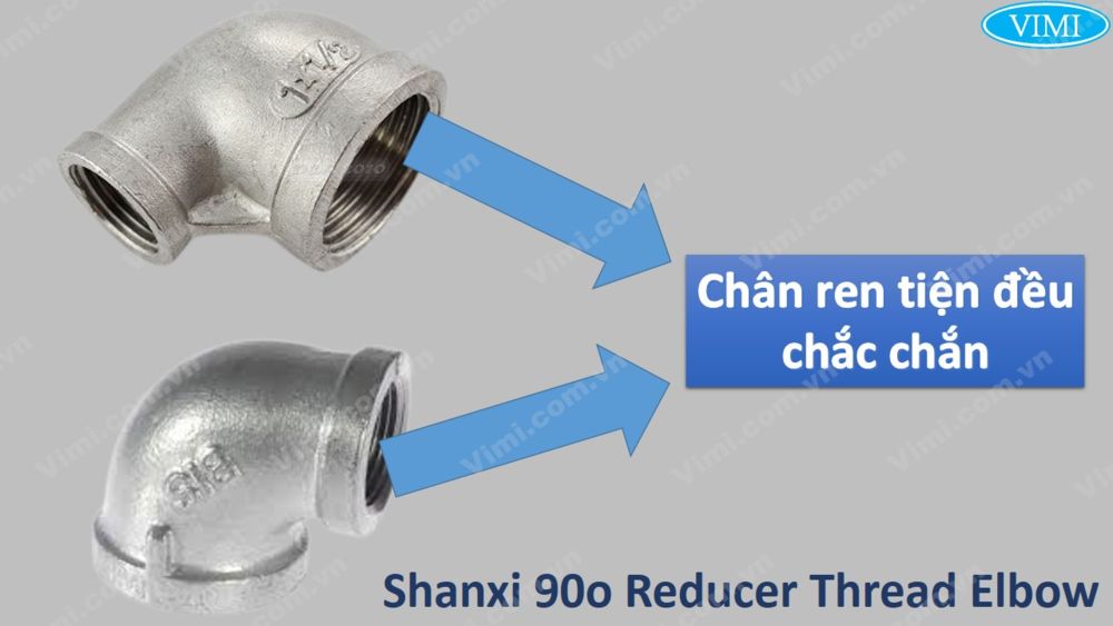 Cút giảm thép ren trong Shan xi | Shanxi 90o Reducer Thread Elbow Slide1 vimi 32