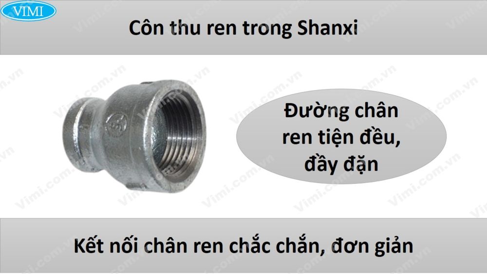 Côn thu ren trong thép ren mạ kẽm Shanxi