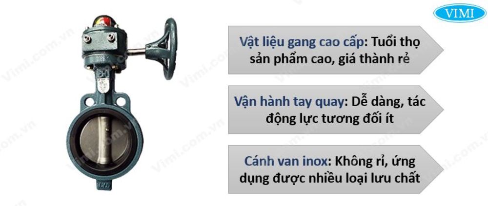 Van bướm Joeun tay quay Van bướm tay quay Joeun Hàn Quốc 2