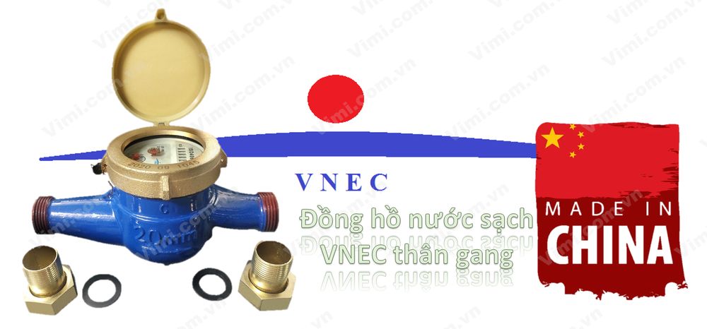 Đồng hồ nước sạch VNEC thân gang - 1