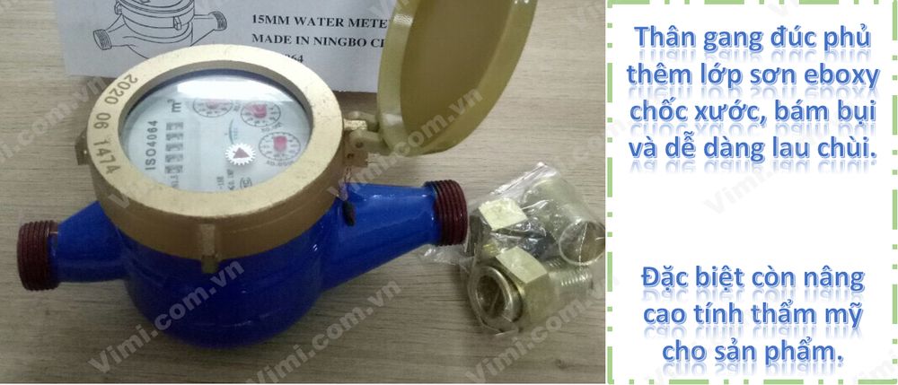 Đồng hồ nước sạch VNEC thân gang - 3