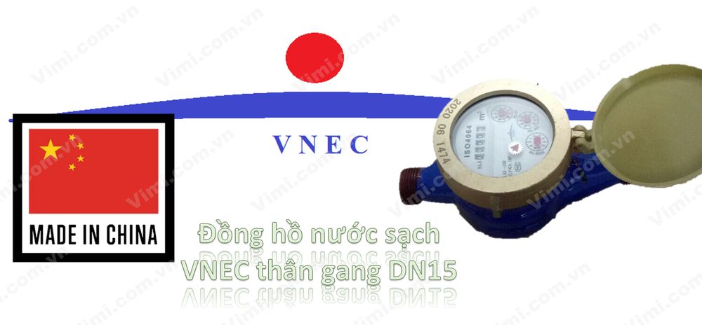 Đồng hồ nước sạch VNEC thân gang DN15 Đồng hồ nước sạch VNEC thân gang DN15 - 1