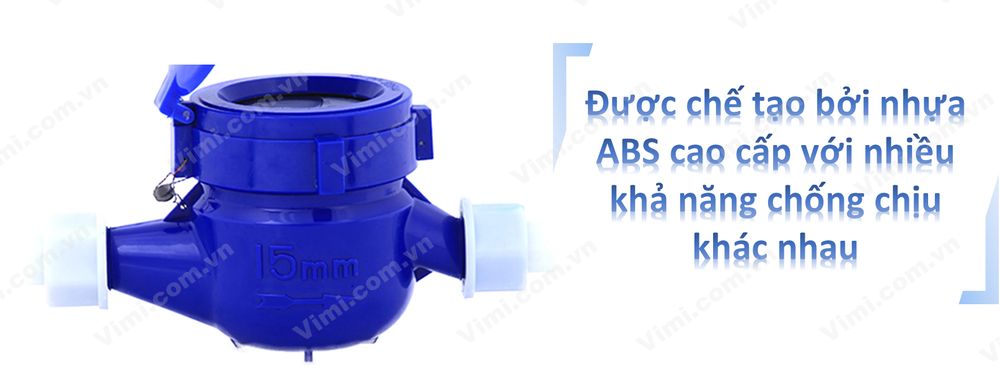 Đồng hồ nước sạch VNEC thân nhựa - 3