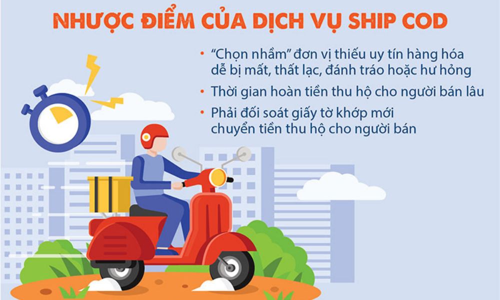 Nhược điểm của loại hình ship COD