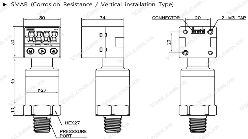 Cảm biến áp suất Sensys SMA (CR) - 3