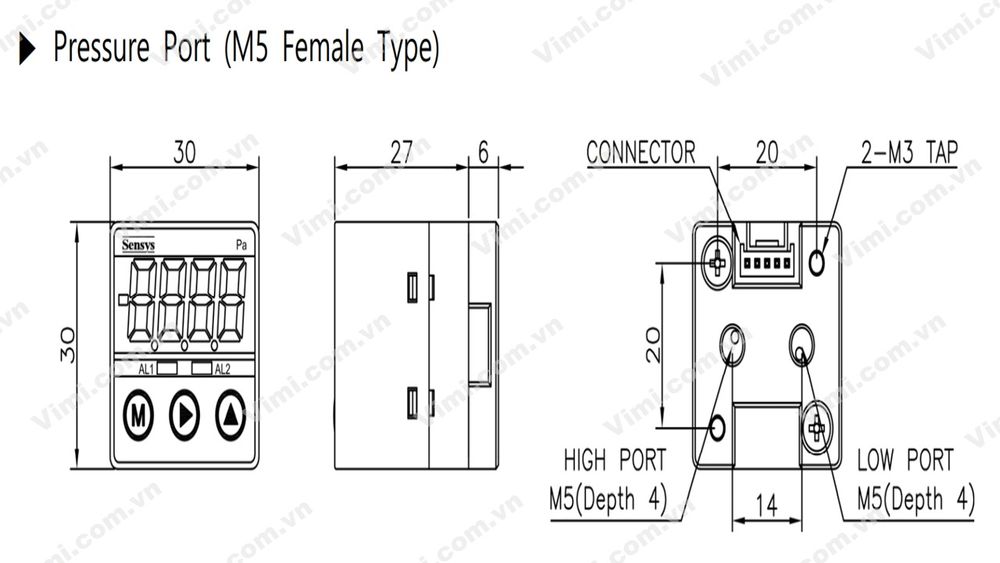 Cảm biến áp suất Sensys SMA (DA) - 4