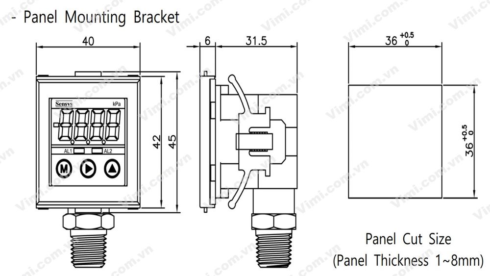 Cảm biến áp suất Sensys SMA - 10