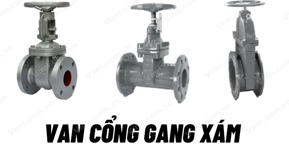 van cổng gang xám
